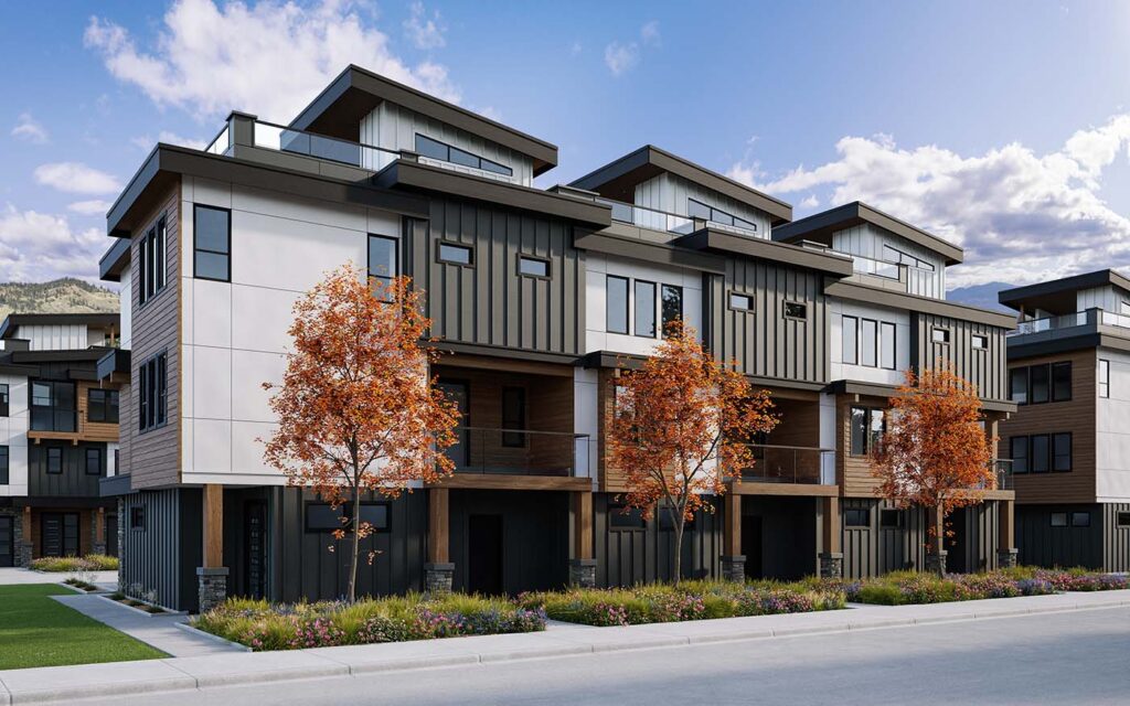 Street view of townhome